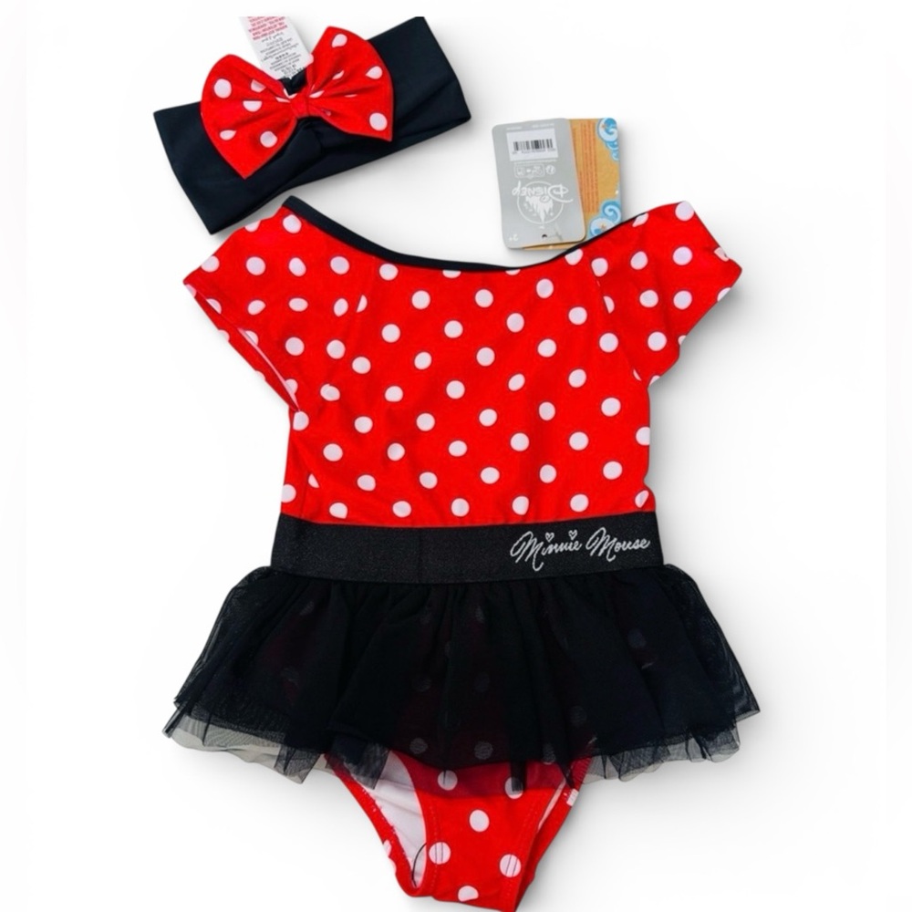 Disney Store Minnie Mouse Deluxe Swimsuit Set for Girls